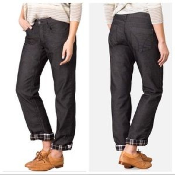 prAna Denim - Prana Flannel Lined Boyfriend Jeans Size 8